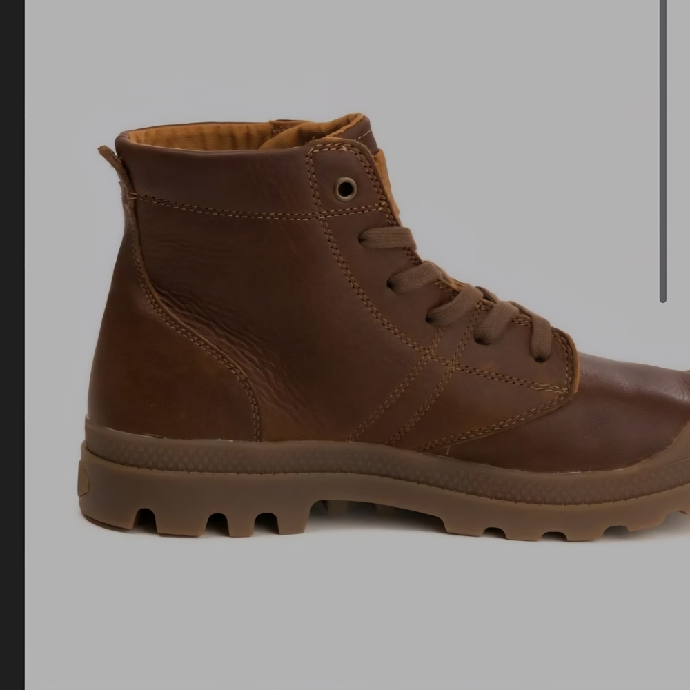 Palladium Men's Brown Leather Waterproof Boots - Picture 3 of 8